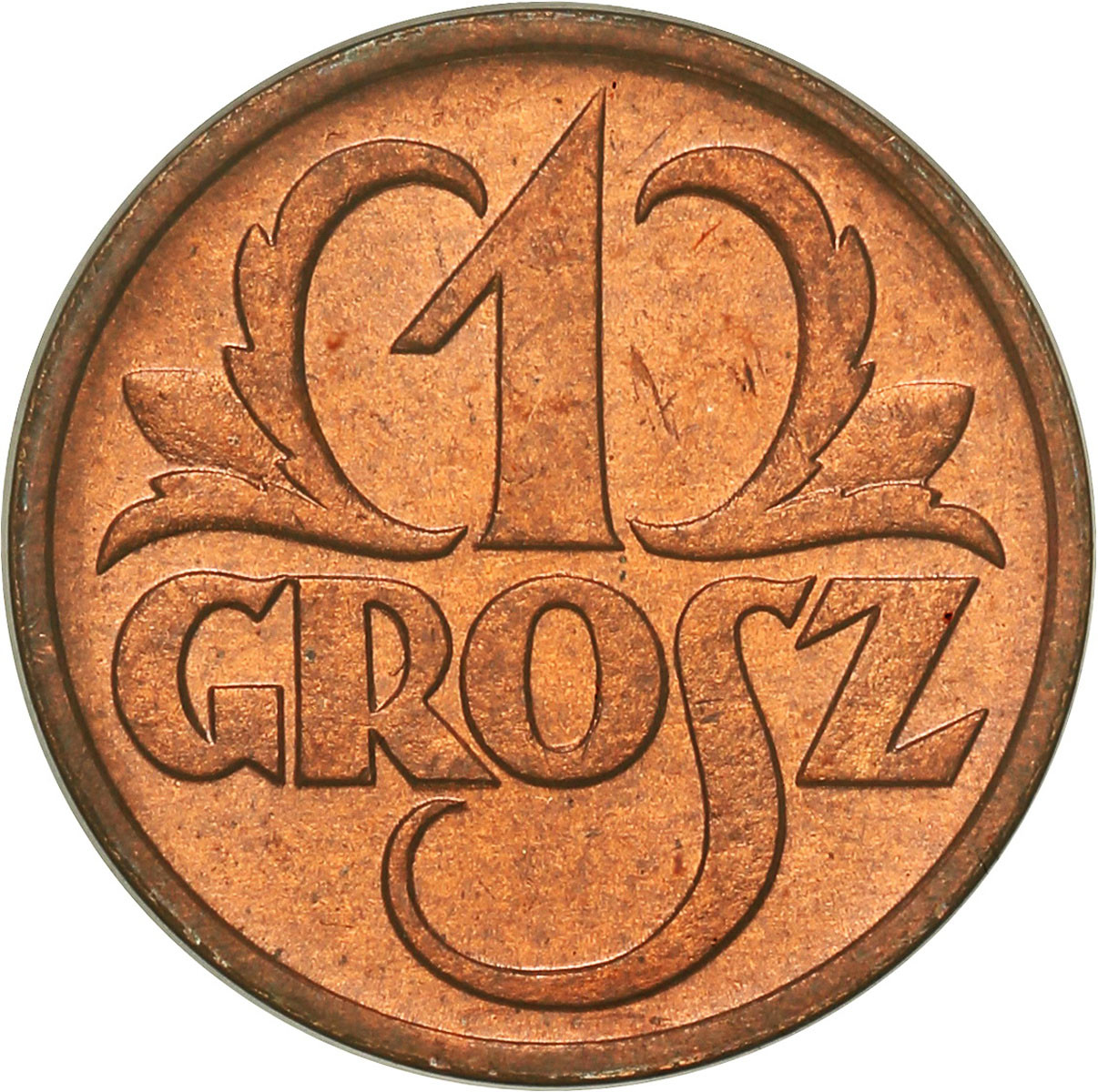 II RP. 1 grosz 1928 PCGS MS65 RD (2 MAX)
